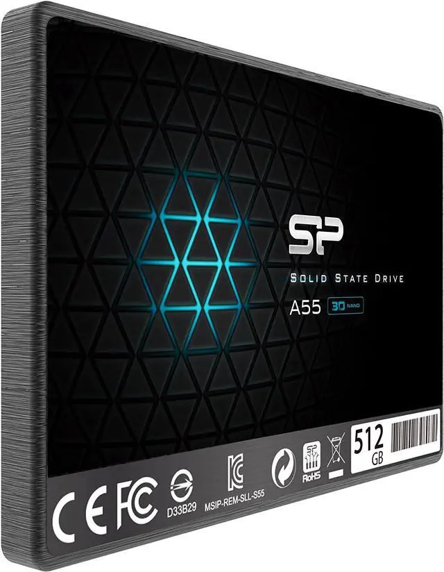 Alt view image 12 of 13 - Silicon Power Ace A55 2.5" 512GB SATA III 3D NAND Internal Solid State Drive (SSD) SU512GBSS3A55S25NE