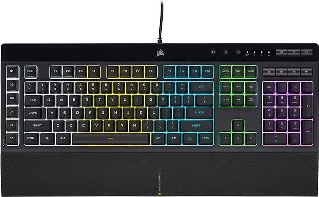 Alt view image 12 of 20 - Corsair K55 RGB PRO Membrane Wired Gaming Keyboard – IP42 Dust and Spill-Resistant, 6 Macro Keys w/ Elgato Integration, iCUE Compatible – Black