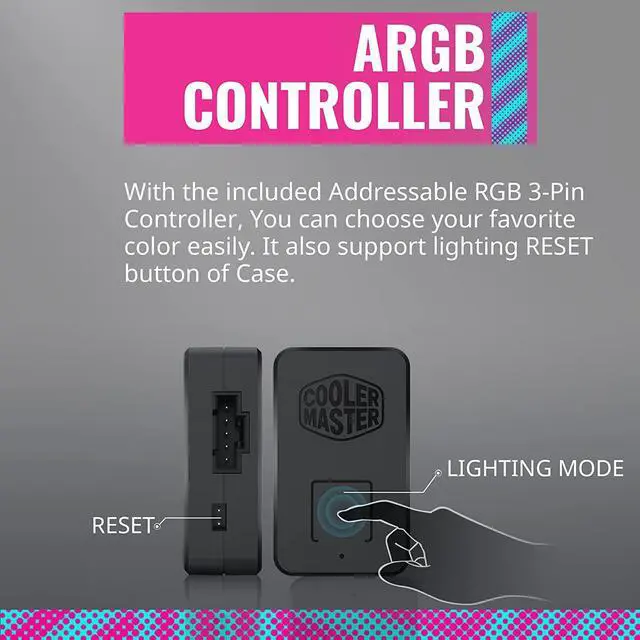 Alt view image 10 of 20 - Cooler Master SickleFlow 120 V2 Addressable RGB 3 in 1 Square Frame Fan, Individually Customizable LEDS, Air Balance Curve Blade Design, Sealed Bearing, PWM Control for Computer Case & Liquid Radiator