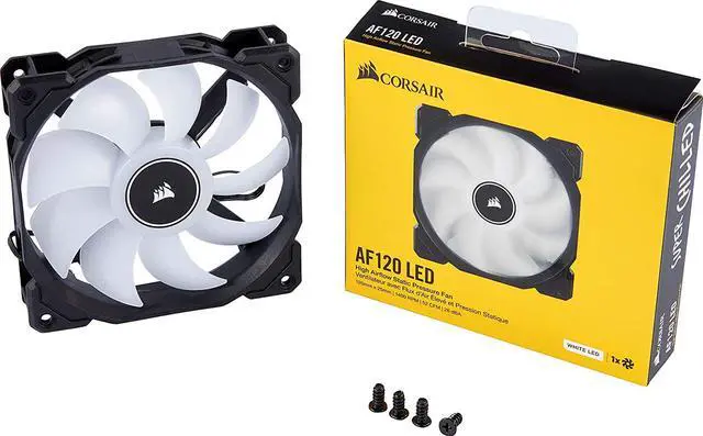 Alt view image 12 of 17 - Corsair AF Series AF120 LED (2018) CO-9050079-WW White LED Case Fan, Single Pack.