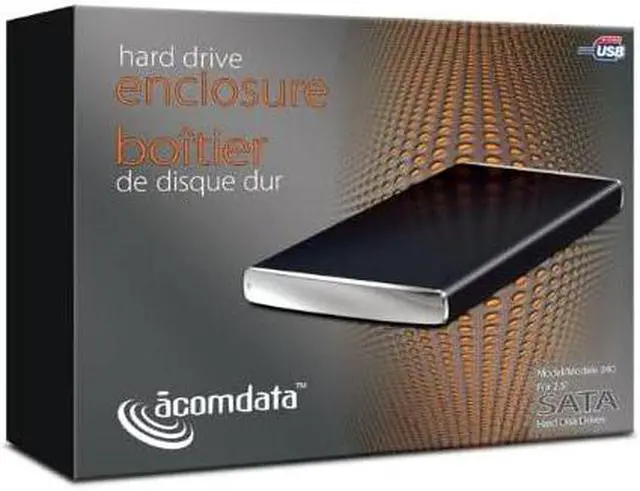 Alt view image 6 of 8 - acomdata HDEXXUP-240 Aluminum 2.5" Black SATA USB 2.0 Enclosure Kit