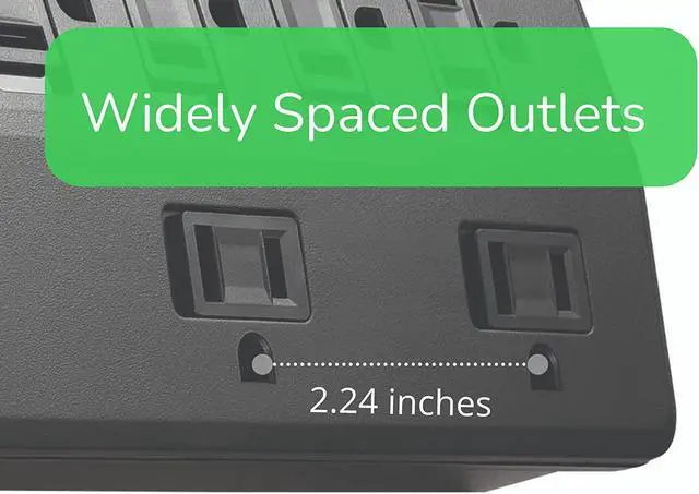 Alt view image 11 of 11 - APC P8VT3 8-Outlet 2770 Joules Surge Protector with Telephone, DSL and Coaxial Protection