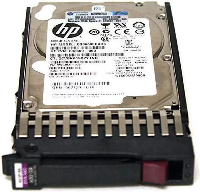 Main image of HP 693569-003-SC 693569-003 HP 600GB 10K 6G SFF SAS SC Hard Drive