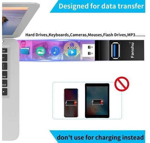 Alt view image 5 of 7 - High Speed 3 Port Usb 3.0 Multi Hub Splitter Expansion Desktop Pc Laptop Adapter Computer Peripherals