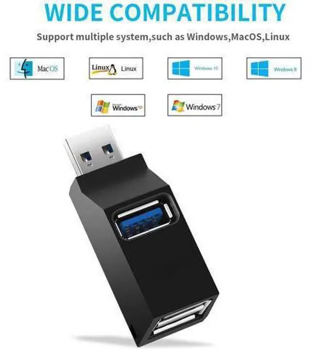 Alt view image 6 of 7 - High Speed 3 Port Usb 3.0 Multi Hub Splitter Expansion Desktop Pc Laptop Adapter Computer Peripherals