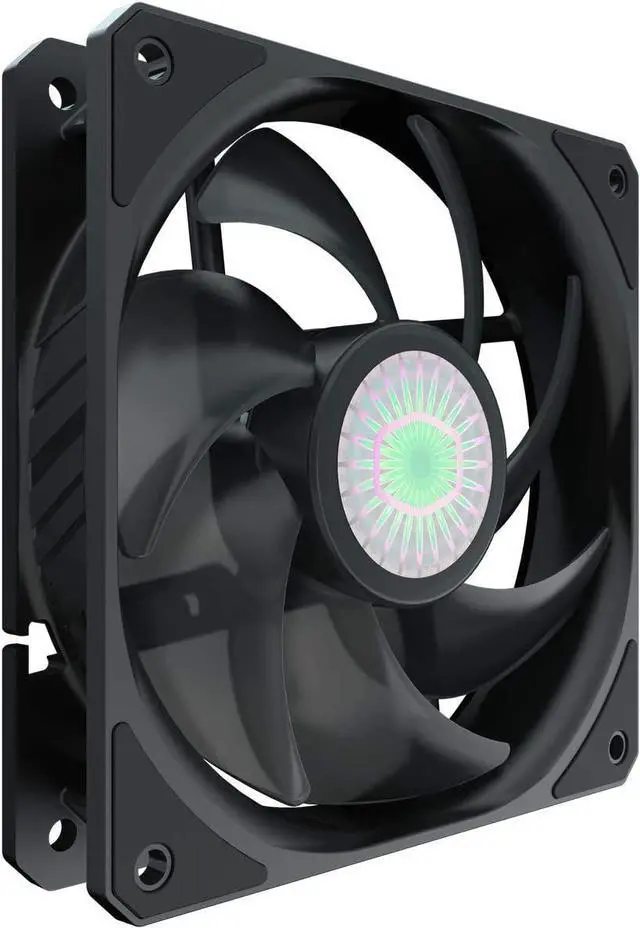Alt view image 4 of 10 - Cooler Master SickleFlow 120 V2 All-Black Square Frame Fan with  Air Balance Curve Blade Design, Sealed Bearing, PWM Control for Computer Case & Liquid Radiator