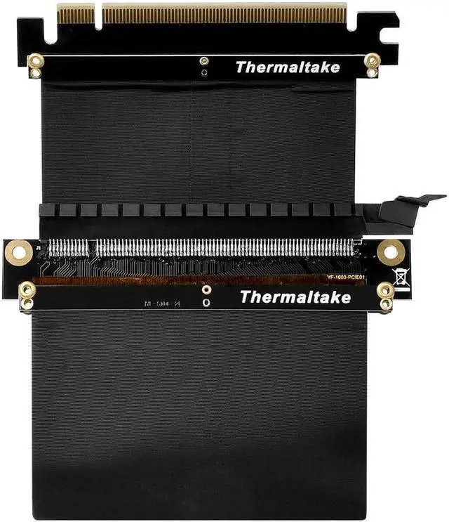 Alt view image 9 of 12 - Thermaltake TT Gaming PCI-E x16 3.0 Black Extender Riser Cable 200mm AC-053-CN1OTN-C1