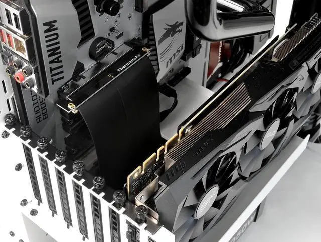 Alt view image 11 of 12 - Thermaltake TT Gaming PCI-E x16 3.0 Black Extender Riser Cable 200mm AC-053-CN1OTN-C1