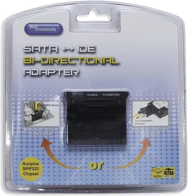 Alt view image 7 of 10 - SYBA SD-ADA50016 SATA II to IDE ATA133 Bi-directional Adapter