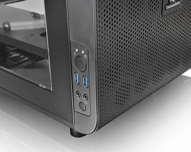 Alt view image 14 of 15 - Thermaltake Core V21 Black Extreme Micro ATX Cube Chassis CA-1D5-00S1WN-00