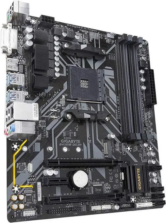 Alt view image 11 of 14 - GIGABYTE B450M DS3H AM4 Micro ATX AMD Motherboard