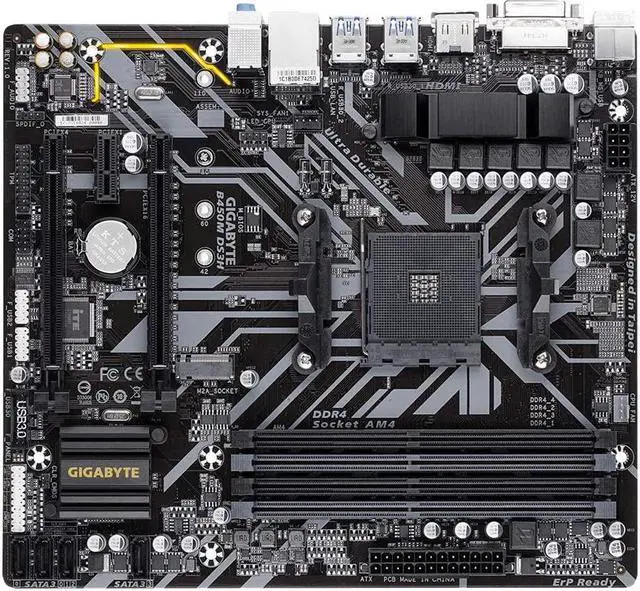 Alt view image 13 of 14 - GIGABYTE B450M DS3H AM4 Micro ATX AMD Motherboard