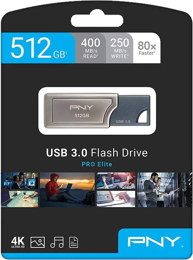 Alt view image 11 of 18 - PNY 512GB Pro Elite USB 3.0 Flash Drive, Speed Up to 400MB/s (P-FD512PRO-GE)
