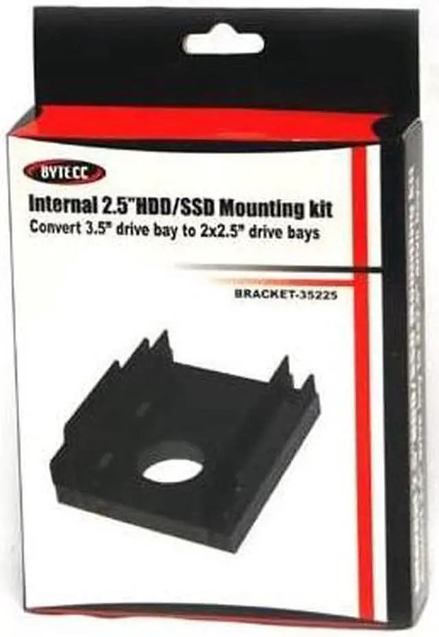 Alt view image 7 of 8 - BYTECC Bracket-35225 2.5" HDD/SSD Mounting Kit For 3.5" Drive Bay or Enclosure
