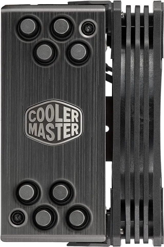 Alt view image 16 of 20 - Cooler Master Hyper 212 Black Edition CPU Air Cooler, Silencio FP120 Fan, 4 CDC 2.0 Heatpipes, Anodized Gun-Metal Black, Brushed Nickel Fins for AMD Ryzen/Intel LGA2066/1151 Compatible