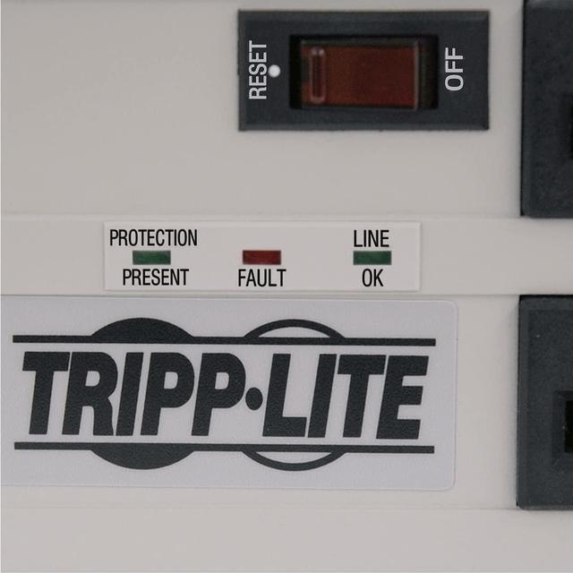 Alt view image 10 of 10 - Eaton Tripp Lite Series Isobar 6-Outlet Surge Protector, 6 ft. Cord with Right-Angle Plug, 3330 Joules, Diagnostic LEDs, Metal Housing - 6 x NEMA 5-15R - 1440 VA-3330J-120 V AC Input- 20 V AC Output