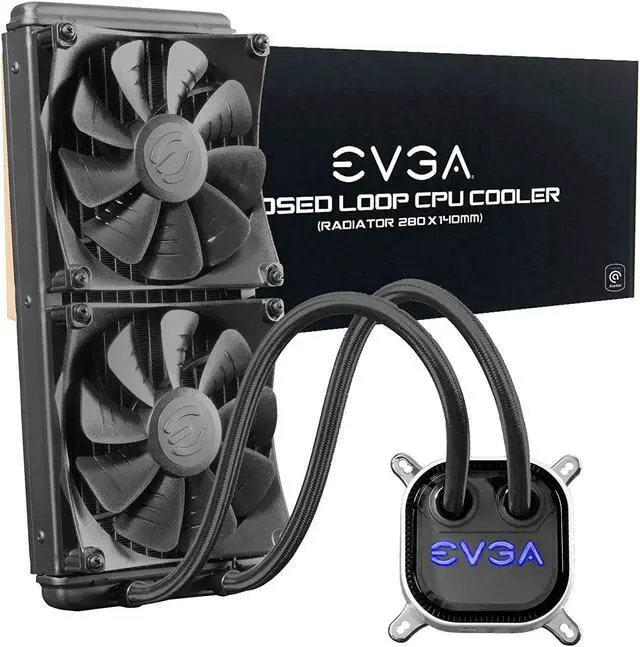 Alt view image 9 of 15 - EVGA CLC 280mm All-In-One RGB LED CPU Liquid Cooler, 2x FX13 140mm PWM Fans, Intel, AMD, 400-HY-CL28-V1 LGA 1700 Compatible