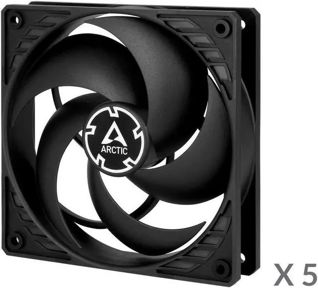 Alt view image 17 of 20 - ARCTIC P12 PWM PST (Black/Black) Value Pack 5pack - Pressure-optimised 120 mm Fan with PWM and PST (PWM Sharing Technology)