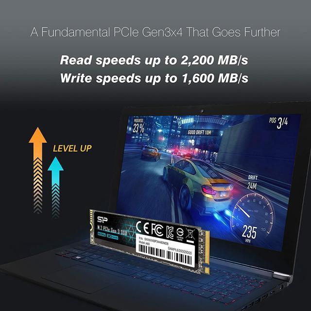Alt view image 10 of 11 - Silicon Power 512GB NVMe M.2 2280 PCIe Gen3 x4 SSD (SP512GBP34A60M28SN)