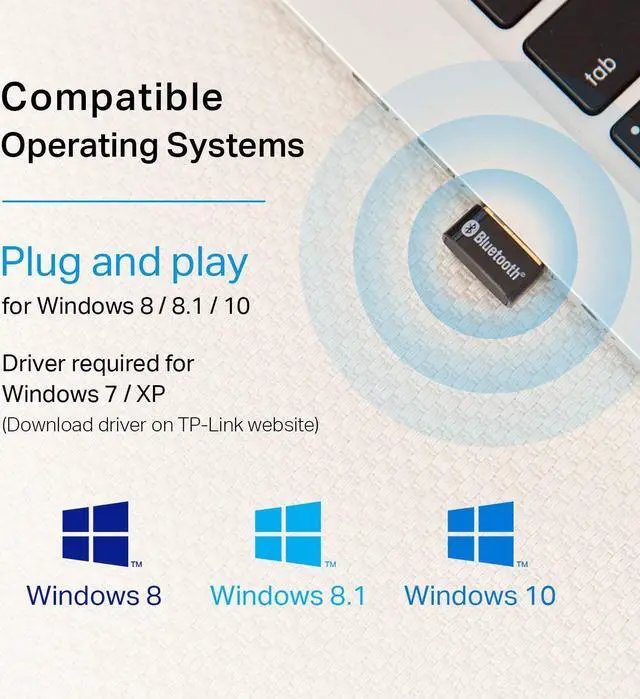 Alt view image 15 of 20 - TP-Link USB Bluetooth Adapter for PC, 4.0 Bluetooth Dongle Receiver Support Windows 10/8.1/8/7/XP for Desktop, Laptop, Mouse, Keyboard, Printers, Headsets, Speakers, PS4/ Xbox Controllers (UB400)