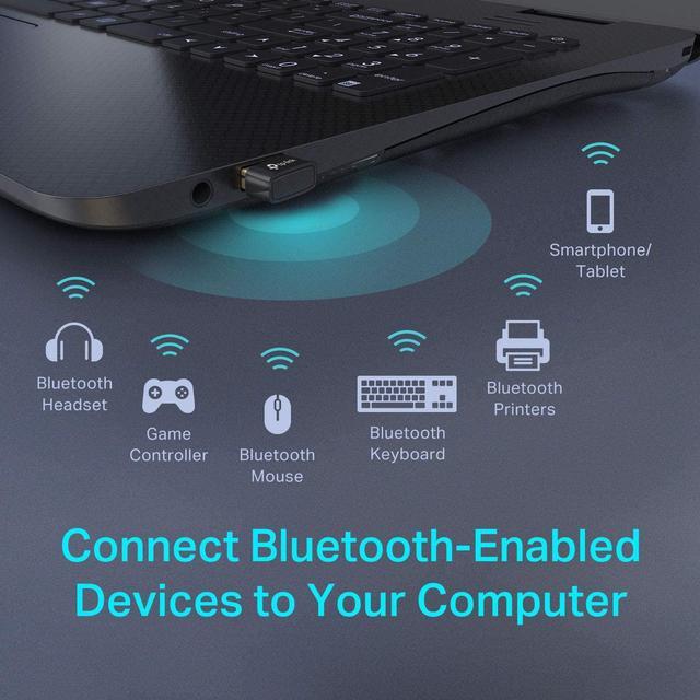 Alt view image 20 of 20 - TP-Link USB Bluetooth Adapter for PC, 4.0 Bluetooth Dongle Receiver Support Windows 10/8.1/8/7/XP for Desktop, Laptop, Mouse, Keyboard, Printers, Headsets, Speakers, PS4/ Xbox Controllers (UB400)
