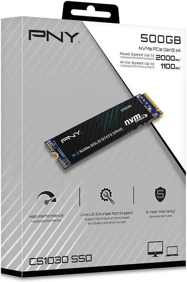 Alt view image 11 of 11 - PNY CS2130 M.2 2280 500GB PCI-Express 3.0 x4, NVMe 1.3 3D NAND Internal Solid State Drive (SSD) M280CS2130-500-RB