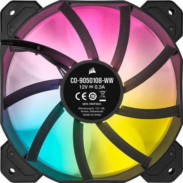 Alt view image 12 of 20 - CORSAIR iCUE SP120 RGB ELITE Performance 120mm PWM Single Fan, CO-9050108-WW