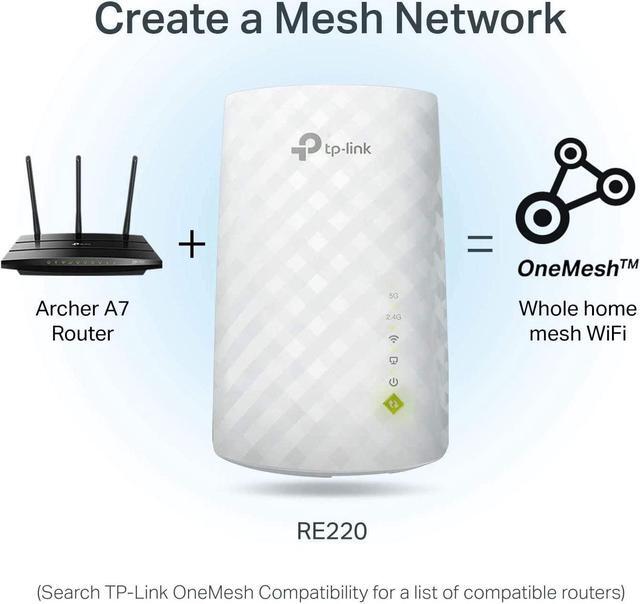 Alt view image 12 of 14 - TP-Link | AC750 WiFi Range Extender - Dual Band Cloud App Control | 2019 Release | Up to 750Mbps | One Button Setup Repeater, Internet Booster, Access Point | Smart Home & Alexa Devices (RE220)
