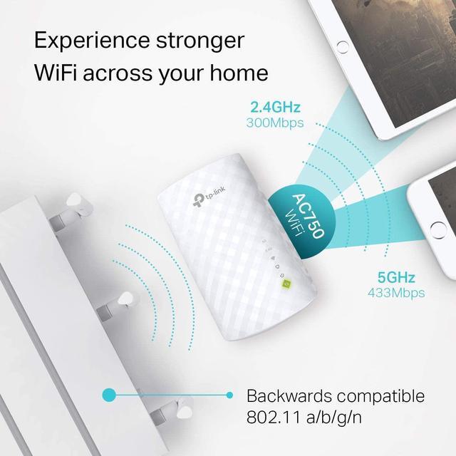 Alt view image 14 of 14 - TP-Link | AC750 WiFi Range Extender - Dual Band Cloud App Control | 2019 Release | Up to 750Mbps | One Button Setup Repeater, Internet Booster, Access Point | Smart Home & Alexa Devices (RE220)
