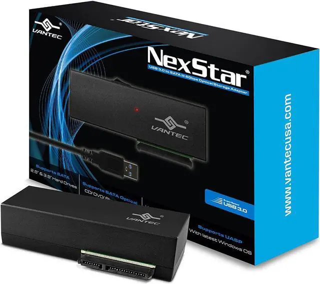 Alt view image 5 of 9 - VANTEC CB-ST00U3 NexStar USB 3.0 To SATA 6 Gbps Optical / Storage Adapter