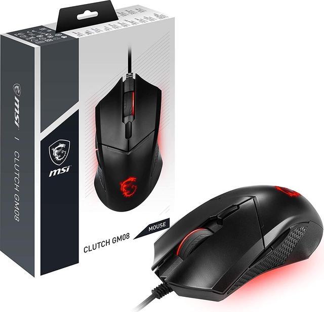 Alt view image 15 of 17 - MSI Clutch GM08 Gaming Mouse, 4200 DPI, Optical Sensor, 3 Adjustable Weights, Red LED Lighting, Symmetrical Design