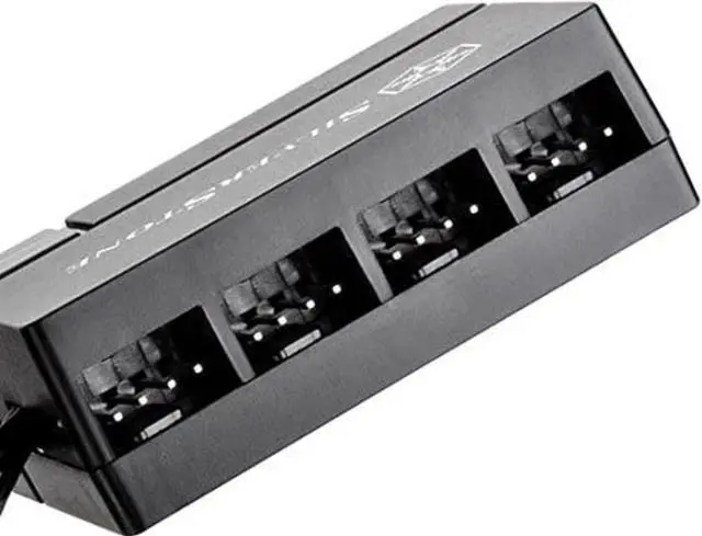 Alt view image 15 of 16 - SilverStone PWM Fan Hub System Cables, Black (CPF04)