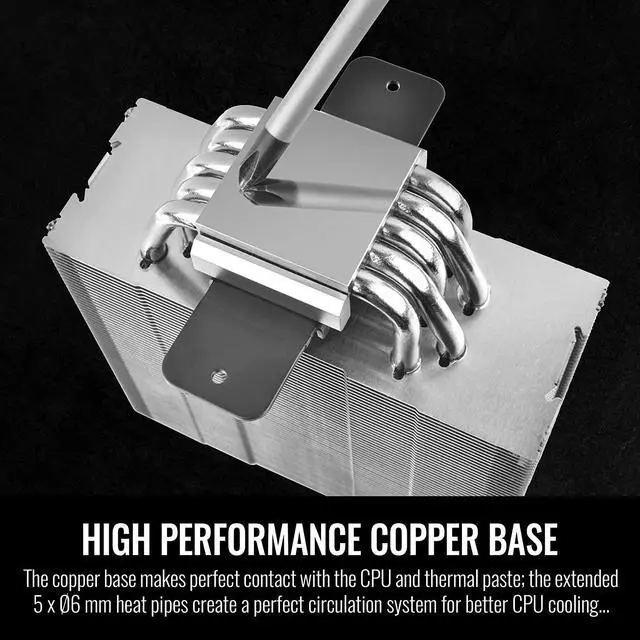 Alt view image 10 of 10 - Thermaltake UX210 5V Motherboard ARGB Sync 16.8 Million Colors 10 Addressable LED Intel/AMD Universal Socket Copper Base U-Shape Heatpipes Hydraulic Bearing 150W CPU Cooler CL-P079-CA12SW-A