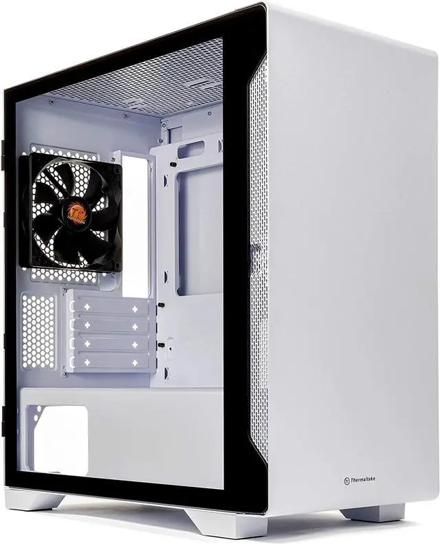 Alt view image 15 of 18 - Thermaltake S100 Tempered Glass Snow Edition Micro-ATX Mini-Tower Computer Case with 120mm Rear Fan Pre-Installed CA-1Q9-00S6WN-00