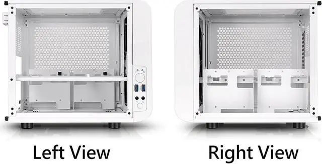 Alt view image 14 of 14 - Thermaltake Core V1 Snow Edition Extreme Mini ITX Cube Chassis, Compatible with Air and Liquid Cooling Builds CA-1B8-00S6WN-01