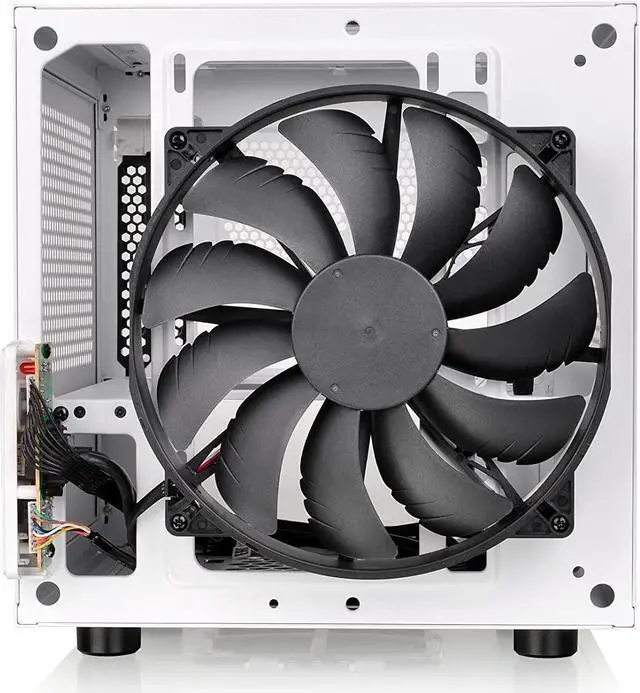 Alt view image 12 of 14 - Thermaltake Core V1 Snow Edition Extreme Mini ITX Cube Chassis, Compatible with Air and Liquid Cooling Builds CA-1B8-00S6WN-01