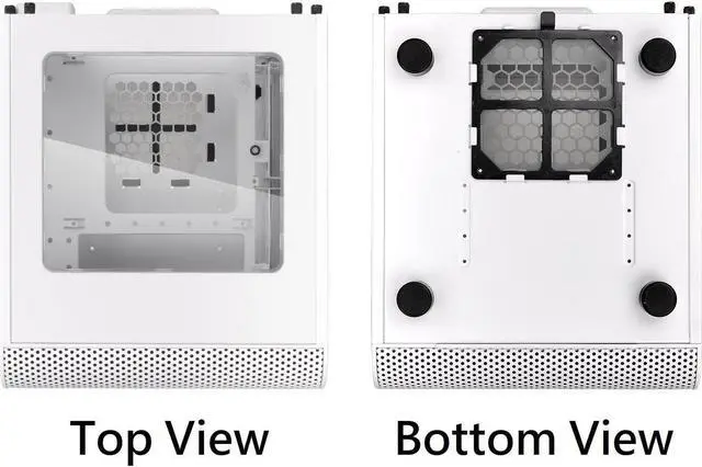 Alt view image 10 of 14 - Thermaltake Core V1 Snow Edition Extreme Mini ITX Cube Chassis, Compatible with Air and Liquid Cooling Builds CA-1B8-00S6WN-01
