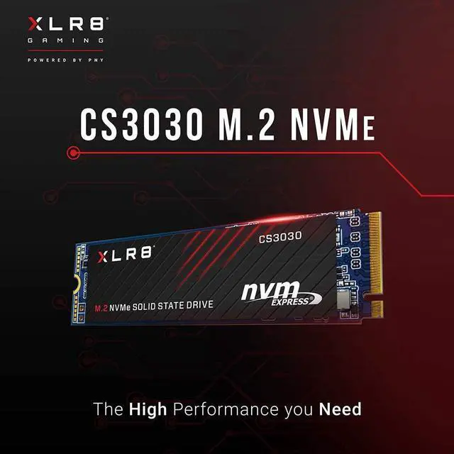 Alt view image 10 of 10 - PNY XLR8 CS3030 M.2 2280 500GB PCI-Express 3.0 x4 3D TLC Internal Solid State Drive (SSD) M280CS3030-500-RB