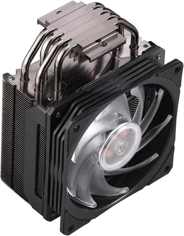 Alt view image 9 of 12 - Cooler Master Hyper 212 RGB Black Edition CPU Air Cooler, SF120R RGB Fan, 4 CD 2.0 Heatpipes, Anodized Gun-Metal Black, RGB Lighting for AMD Ryzen/Intel LGA1200/1151 LGA 1700 Compatible