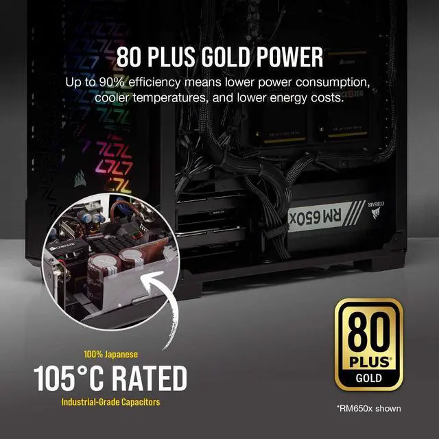 Alt view image 14 of 14 - CORSAIR RMx Series RM750x CP-9020179-NA 750 W ATX12V / EPS12V 80 PLUS GOLD Certified Full Modular Power Supply