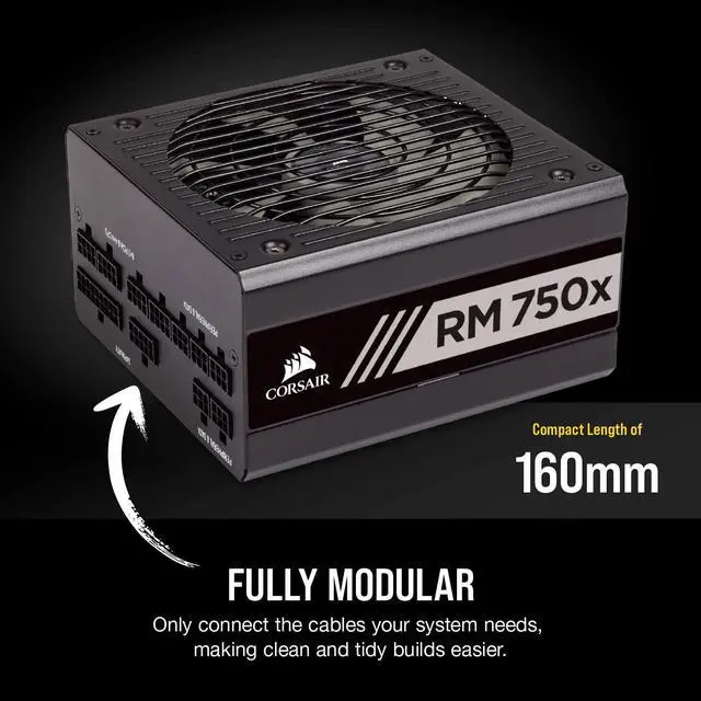 Alt view image 11 of 14 - CORSAIR RMx Series RM750x CP-9020179-NA 750 W ATX12V / EPS12V 80 PLUS GOLD Certified Full Modular Power Supply