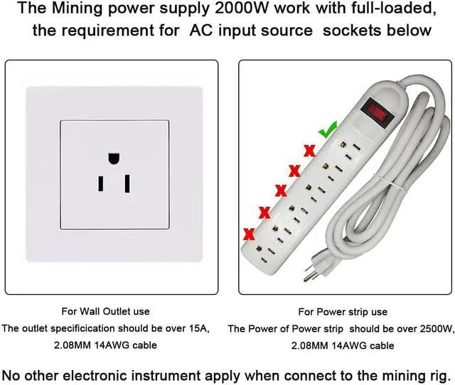 Alt view image 7 of 7 - 2000W PSU Antminer Bitmain 2000w Power Supply 6PIN Antminer T9 ETH PSU antminer S9 S7 L3 BTC LTC Dash Miner Power Supply