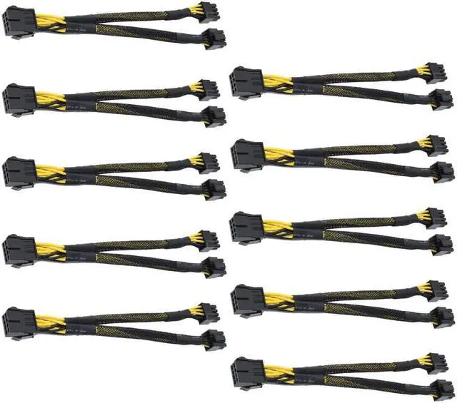 Main image of 10PCS 8Pin Mining Cable, GPU Power Cable for Bitcoin Mining, VGA 8 Pin Female to 8Pin (6+2) Male, Pcie Splitter Cable for Graphics Card, 8pin Extension Connector Cable ( 9 Inches)