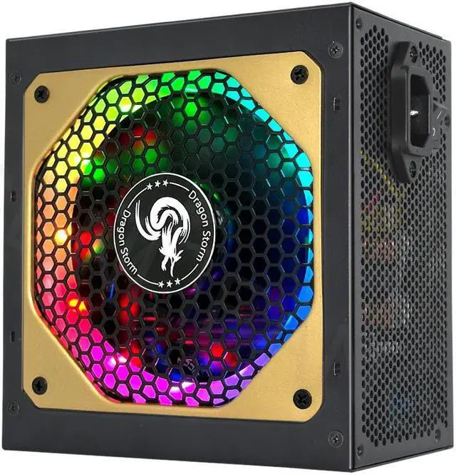 Alt view image 4 of 7 - 80Plus Gold RGB ATX 850W Full Modular PSU Professional Game Video PC Mute Power Supply Maximum Peak 1000w