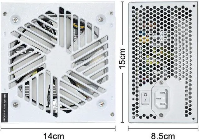 Alt view image 6 of 7 - New White PC PSU 20+4Pin 12V ATX 650W 110-264V Professional E-Sports Video Game Computer Power Supply 12cm Fan