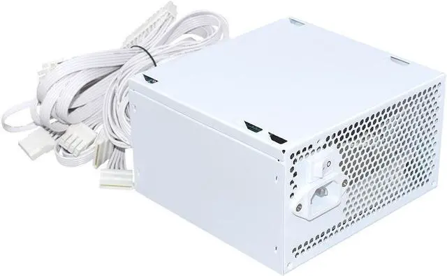 Alt view image 5 of 7 - New White PC PSU 20+4Pin 12V ATX 650W 110-264V Professional E-Sports Video Game Computer Power Supply 12cm Fan