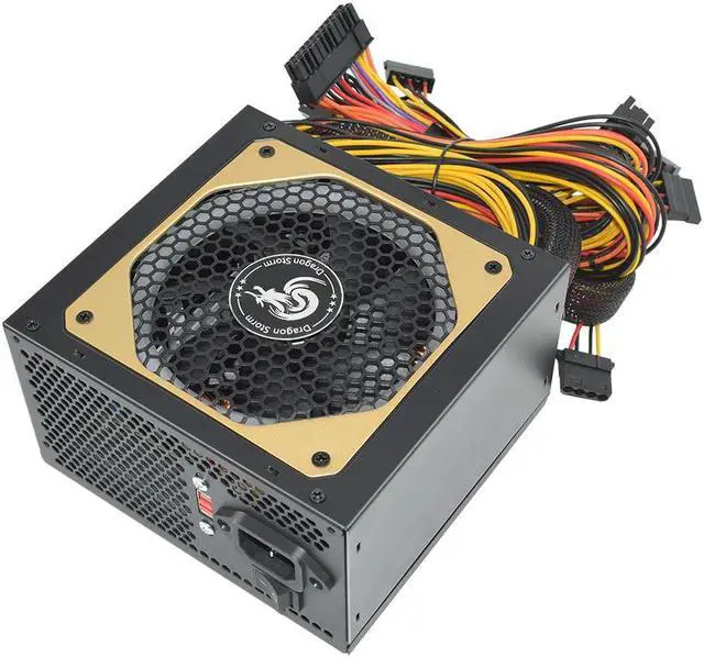 Alt view image 4 of 6 - 110-230V RGB PSU 20+4Pin 12V ATX 600W E-Sports Video Game Computer Power Supply Colorful Cooling Fan