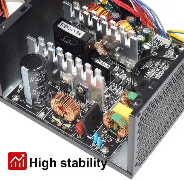 Alt view image 7 of 7 - 110V 220V For PC ATX 500W 600W 800W Max 80Plus Gold 12V PSU Universal High-end Video Card Gaming Power Supply