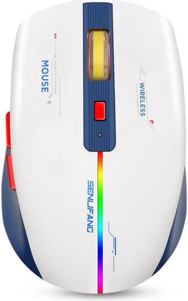 Main image of Wireless 2.4G LED Backlit Mouse For Laptop Notebook Computer PC Rechargeable Ergonomic Slim Silent Mice Blue White
