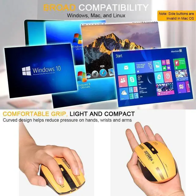 Alt view image 7 of 7 - New LT-T19 Ergonomic Gaming 2.4G TYPE-C Wireless Charging Mouse RGB Mice USB Interface For Desktop PC Laptop Computer